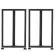 Set 2 picioare de masa, Forma T, Otel, Negru, 74 x 55 cm, max 450 kg, Nivelare reglabila