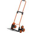 Carucior pliabil pentru scari, max 54 kg, 6 x roti, Otel, Portocaliu