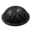 Dispozitiv jumatate minge pentru echilibru fitness, Pompa picior, max 300 kg, Diametru 580 mm, 2 x benzi elastic, Negru