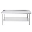 Masa de lucru Inox, pentru preparare alimente, 762x1524x660 mm, 1 x rafturi