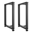 Set 2 picioare de masa, Forma T, Otel, Negru, 74 x 55 cm, max 450 kg, Nivelare reglabila