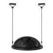 Dispozitiv jumatate minge pentru echilibru fitness, Pompa picior, max 300 kg, Diametru 580 mm, 2 x benzi elastic, Negru
