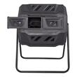 Compostor rotativ de gradina, Capacitate 160 l, rezistent UV, 2 x usa glisanta, sistem de aerare
