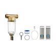 Filtru sedimente pentru toata casa, Centrifugal, 40 si 300 microni, Debit 4 T/h, Instalare universala, 3/4" GF + 1" GM, supapa curatare