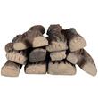 Set 10 lemne ceramice semineu, rezistente la temperaturi inalte 1000 °C, lemn natural pre-ars