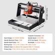 Masina de gravat CNC pentru lemn/vinil/aluminiu, Controller offline, 120 W, Zona de lucru 300 x 200 x 72 mm, USB