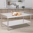Masa de lucru Inox, pentru preparare alimente, 762x1524x660 mm, 1 x rafturi