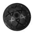 Dispozitiv jumatate minge pentru echilibru fitness, Pompa picior, max 300 kg, Diametru 580 mm, 2 x benzi elastic, Negru