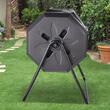 Compostor rotativ de gradina, Capacitate 160 l, rezistent UV, 2 x usa glisanta, sistem de aerare