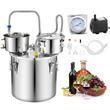 Cazan pentru distilat alcool, Inox, Capacitate 30 l, manometru, termometru scala dubla, pompa apa