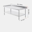 Masa de lucru Inox, pentru preparare alimente, 762x1524x660 mm, 1 x rafturi