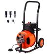 Sarpe pentru desfundat tevi, Electric, Profesional, 4 x capete taiere, 1500 W, Lungime 23 m, Diametru 1/2 inch