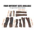 Set 10 lemne ceramice semineu, rezistente la temperaturi inalte 1000 °C, lemn natural pre-ars
