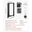 Set 2 picioare de masa, Forma T, Otel, Negru, 74 x 55 cm, max 450 kg, Nivelare reglabila