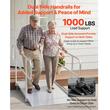Rampa lata de prag cu balustrade, 1806 x 830 mm, Capacitate max 450 kg, suprafata anti-derapanta