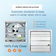 Ventilator evacuare pentru spatii comerciale, sere, depozite, Metal, 105 W, 2500 m³/h, diametru 406 mm