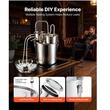 Cazan pentru distilat alcool, Inox, Capacitate 30 l, manometru, termometru scala dubla, pompa apa