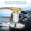 Filtru sedimente pentru toata casa, Centrifugal, 40 micron, Debit 4 T/h, Instalare universala, 3/4" GF + 1" GM, supapa curatare
