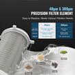 Filtru sedimente pentru toata casa, Centrifugal, 40 si 300 microni, Debit 4 T/h, Instalare universala, 3/4" GF + 1" GM, supapa curatare