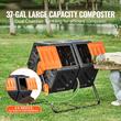 Compostor rotativ de gradina, Capacitate 140 l, rezistent UV, 2 x usa glisanta, sistem de aerare