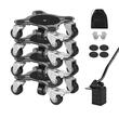Set Transportor 4 Dolly cu maner, pentru mobila, capacitate 544 kg, 5 x roti pivotante, rotatie 360 grade