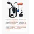 Incarcator portabil EV, Type 2 monofazat, 32A, Cablu de incarcare 6 m, 230 V, 7.4 kW, geanta de transport, IP66