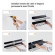 Set 4 organizatoare unelte, Otel, carlige incluse, max 40 kg, Negru, 430 x 194 mm