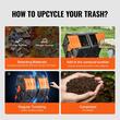 Compostor rotativ de gradina, Capacitate 140 l, rezistent UV, 2 x usa glisanta, sistem de aerare