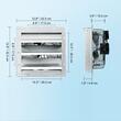 Ventilator evacuare pentru spatii comerciale, sere, depozite, Metal, 27 W, 1250 m³/h, diametru 254 mm
