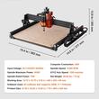 Masina de gravat CNC pentru Lemn/Acril/MDF/PVC, 300 W, Zona de lucru 400 x 400 x 60 mm, USB, Controller offline