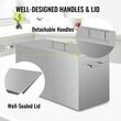 Oala pentru sterilizare conserve, 520.7 x 292.1 x 330.2 mm, 2 x niveluri, Inox alimentar, Capac