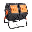 Compostor rotativ de gradina, Capacitate 140 l, rezistent UV, 2 x usa glisanta, sistem de aerare