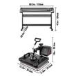 Kit Presa termica 5 in 1 pentru transfer tricouri/sepci/cani, Plotter 1260 mm, 1200 W, 0 - 250 ℃, Placa de încălzire 29 x 38 cm