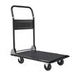 Carucior pliabil cu platforma, Otel, Negru, Capacitate 317 kg, 2 x niveluri, 730 x 470 x 820 mm