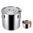 Cazan pentru distilat alcool, Inox/Cupru, Capacitate 30 l, manometru, termometru, pompa apa