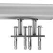 Balustrada inox, 4-5 trepte Vivatechnix, Inaltime 1000 mm, lungime 1500 mm, pozitii reglabile, Montaj lateral