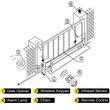 Kit automatizare poarta culisanta cu lant de 6 m, max 1497 kg, Lungime max 12 m, 4 x Telecomanda, 750 W, viteza 13 m/min, senzor infrarosu, control APP WiFi