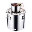 Cazan pentru distilat alcool, Inox/Cupru, Capacitate 30 l, manometru, termometru, pompa apa