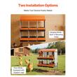 Cuibar pentru gaini, 6 compartimente, 2 x Niveluri, Otel galvanizat, 795 x 525 x 990 mm, Picioare sustinere