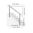 Balustrada inox, 4-5 trepte Vivatechnix, Inaltime 1000 mm, lungime 1500 mm, pozitii reglabile, Montaj lateral