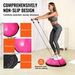 Dispozitiv jumatate minge pentru echilibru fitness, Pompa picior, max 680 kg, Diametru 660 mm, 2 x benzi elastic, Roz