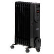 Calorifer electric cu ulei, Negru, Telecomanda, 11 elementi, 3 trepte de putere 1000W / 1500W / 2500W, Led, 4 x roti