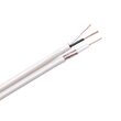 Cablu coaxial RG59 Alb, 32 fire cupru x 0.12mm, 100 m, conductor 0,75 mm, Alimentare 2 x 0.5 mm