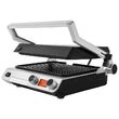 Gratar electric Inox/Sticla 2000 W, suprafata grill 300x250 mm, Placi detasabile, Senzor automat pentru gatit
