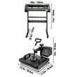 Kit Presa termica 5 in 1 pentru transfer tricouri/sepci/cani, Plotter 780 mm, 1200 W, 0 - 250 ℃, Placa de încălzire 29 x 38 cm