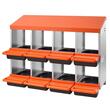 Cuibar pentru gaini, 8 compartimente, 2 x Niveluri, Otel galvanizat, 1060 x 525 x 800 mm