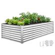 Pat de gradina pentru flori/legume, Suprainaltat, 2400 x 1200 x 620 mm, fara fund, Metal
