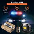Kit alarma cu microfon pentru auto, 200 W, 130 dB, 8 x tonuri, 12 V DC, Telecomanda