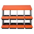Cuibar pentru gaini, 8 compartimente, 2 x Niveluri, Otel galvanizat, 1060 x 525 x 800 mm
