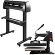 Kit Presa termica 5 in 1 pentru transfer tricouri/sepci/cani, Plotter 780 mm, 1200 W, 0 - 250 ℃, Placa de încălzire 29 x 38 cm